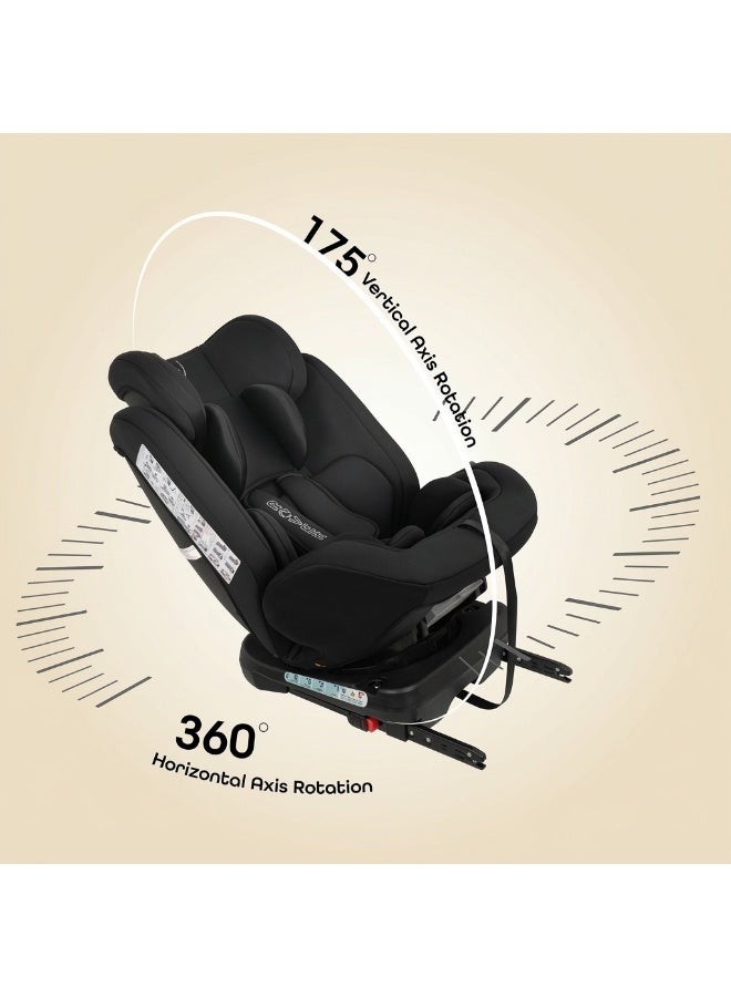 مقعد سيارة للأطفال بتدوير 360° مع نظام ISOFIX – مقعد أمان قابل للتحويل (المجموعة 0+/1/2/3، من 0 إلى 36 كجم، حتى 12 سنة) مع إمالة ومسند رأس قابل للتعديل - Image 4
