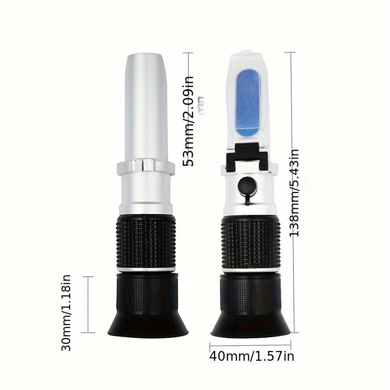 Portable Brix Refractometer 0-90 with ATC for Fruit Juice Sugar Measurement 1pc