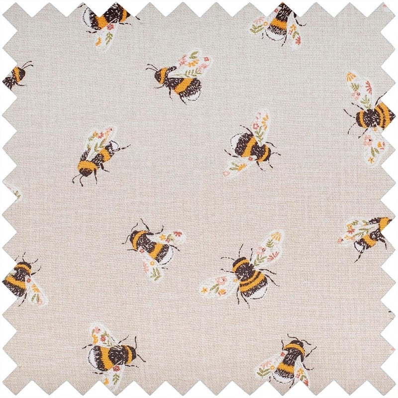 Hobby Gift Sewing Box, Wood/Fabric, Embroidered Bee, Medium - Image 2