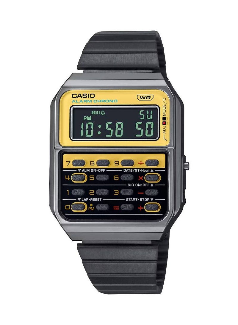 CASIO Vintage Digital Calculator Stainless Steel Watch CA-500WEGG-9ADF - Image 1