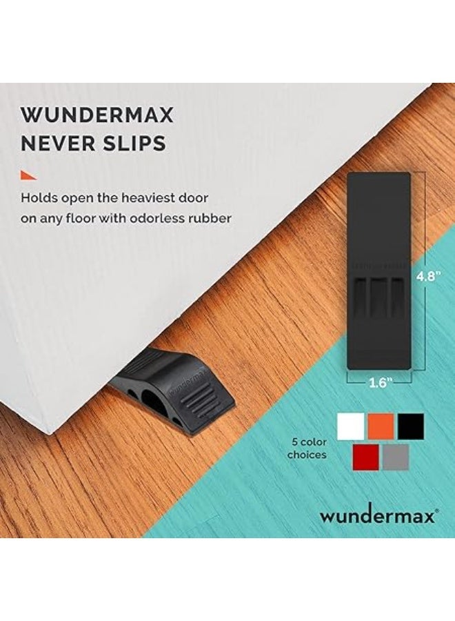Wundermax Heavy-Duty Rubber Door Stopper – Multi-Surface Universal Wedge (Gray) - Image 5