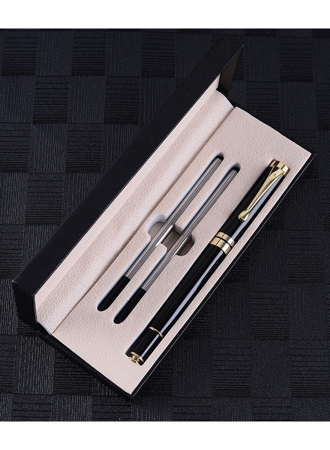 PARKER Expert Ballpoint Pen Black with Chrome Trim Luxury Line 0.5mm Tip Come 2 Pieces Ink Refill Nice BallPens Classy Gift Box for Student Executive Office - Image 1