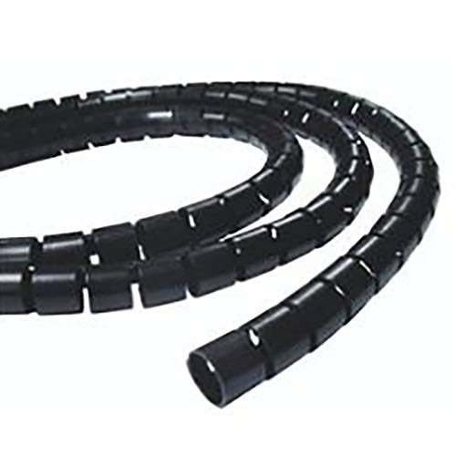 Rpi shop - Black 6mm(1/4" Inch) Spiral Cable Wrap, Cable Sleeve, cable Organizer for TV PC Home & Home - Length : 5 Meter - Image 3