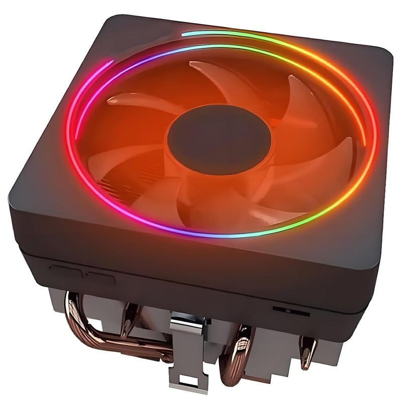 WSHAITE CPU Wraith Cooler Prism Aluminum Heat Sink Copper Core Base 4-Pin PWM 95mm Fan Pre-Applied Thermal Paste Compatible with AMD Socket AM5 AM4 AM3 AM2 Ryzen 7 1700X 1800X 2700X 3700X 4700X 5700X Fan - Image 1