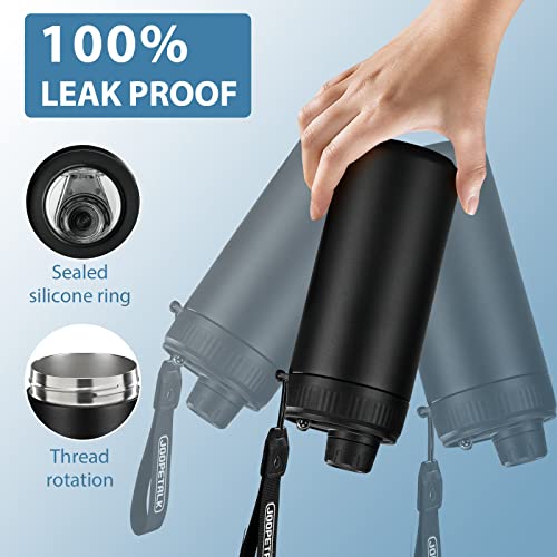 JOOPETALK Universal Can Cooler with Lid Fits All 12oz Cans& Bottles, 100% Leak-Proof Water Bottle, 4-in-1 Insulated Can Cooler for Beer, Soda & Energy Drinks, Dishwasher Safe(Black) - Image 5