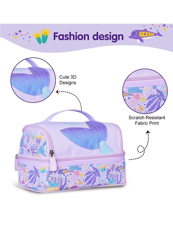 Nohoo Kids Insulated Lunch Bag Mermaid - Purple - Image 3