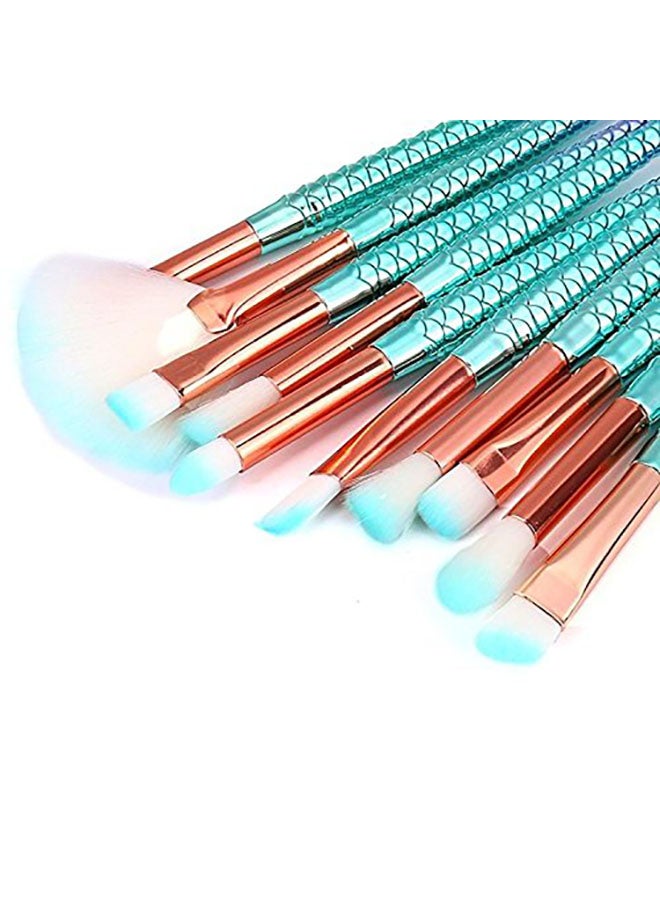 CYTHERIA 11-Piece Mermaid shape Makeup Brushes 700 G Multicolour - Image 2