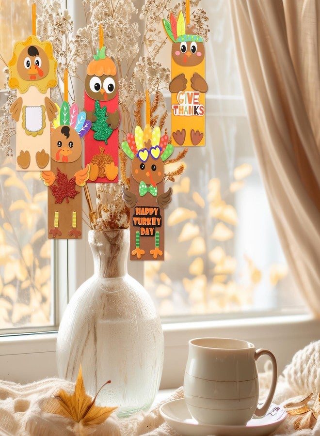 Fancy Land 36 Sets Thanksgiving Crafts for Kids Fall Foam DIY Turkey Bookmarks Craft Kits Thanksgiving Classroom Activities Decorations - Image 4