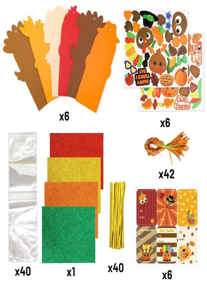 Fancy Land 36 Sets Thanksgiving Crafts for Kids Fall Foam DIY Turkey Bookmarks Craft Kits Thanksgiving Classroom Activities Decorations - Image 3