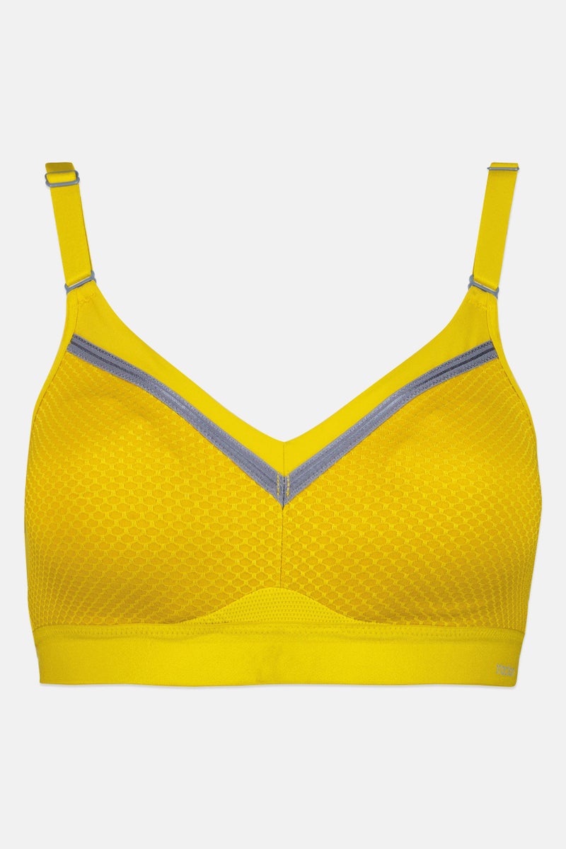 TRIUMPH سوتيان نسائي مبطن غير سلكي بتصميم محكم، أصفر - Image 2