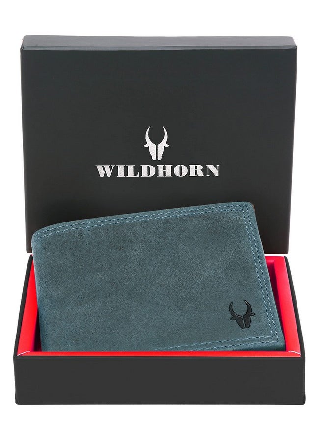 وايلدهورن محفظة جلدية من WildHorn للرجال (أزرق هانتر)  - Image 2