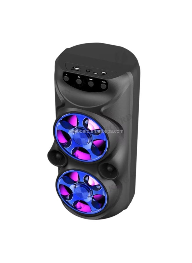 قريت نايس GTS-1776 مكبر صوت لاسلكي محمول مزود بتقنية البلوتوث للاستخدام الخارجي مع إضاءة ملونة - Image 3