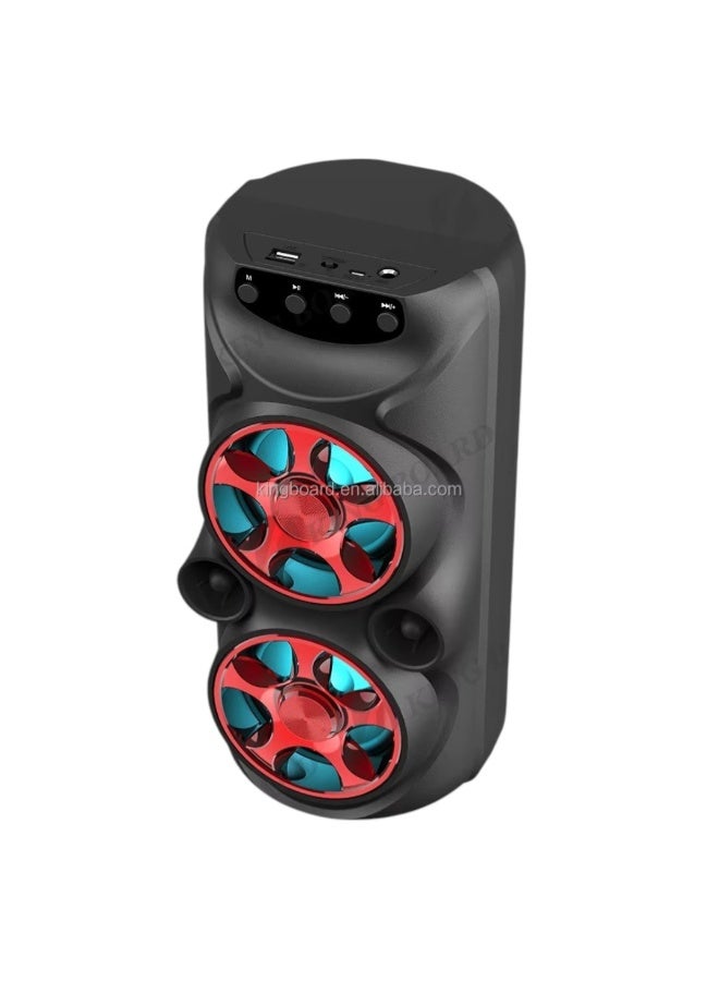 قريت نايس GTS-1776 مكبر صوت لاسلكي محمول مزود بتقنية البلوتوث للاستخدام الخارجي مع إضاءة ملونة - Image 2