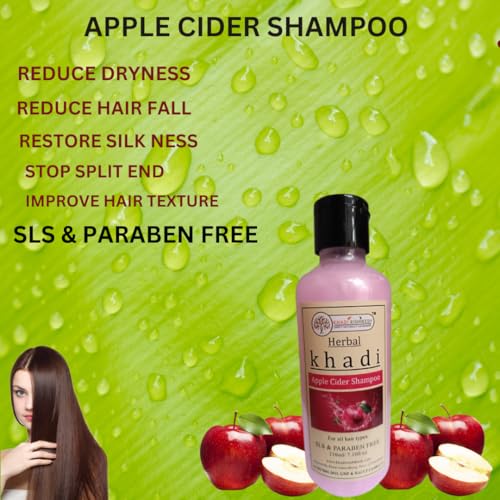 Khadi Rishikesh Herbal Apple Cider Shampoo For Hair Growth & Hair Fall Control | Dry & Frizzy Hair | Women/Men-210X2=420Ml - Image 2