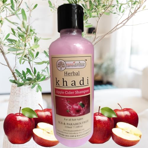 Khadi Rishikesh Herbal Apple Cider Shampoo For Hair Growth & Hair Fall Control | Dry & Frizzy Hair | Women/Men-210X2=420Ml - Image 3