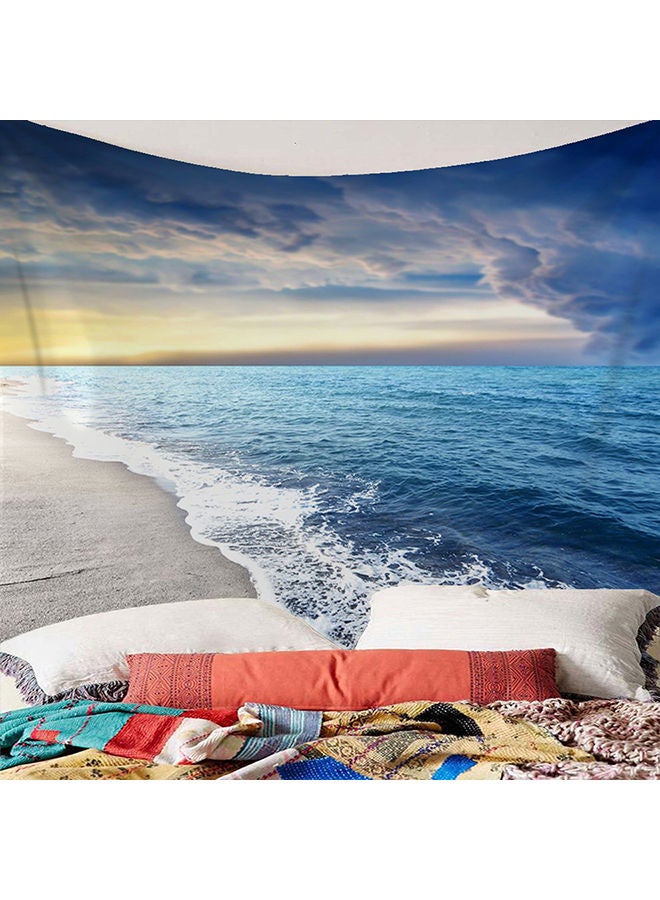 NIBEMINENT Beautiful White Sea Beach Large Wall Tapestry Multicolour - Image 3