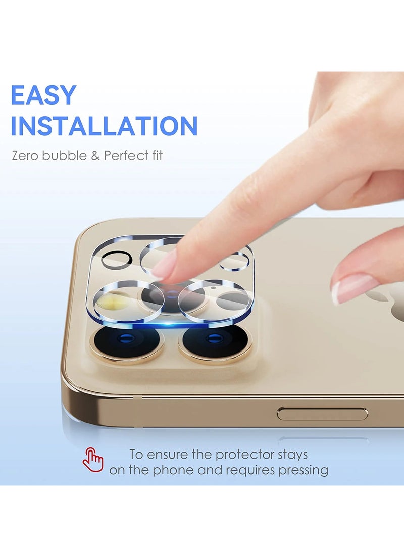 glassology iPhone 15 Pro/15 Pro Max Camera Lens Screen Protector 9H Hardness Transparent HD Protective Tempered Glass Protector Film Does Not Affect Night Shots - Image 2