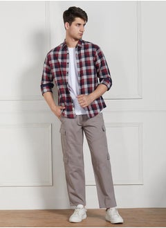 Dennis Lingo Men’s Relaxed Fit Mid Grey Cargo Trousers – Functional and Trendy  - Image 1