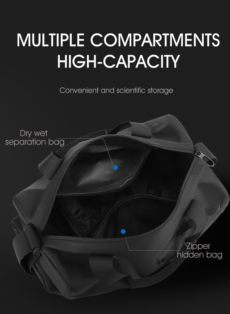 Gym Bag for Men & Women with Shoe & Wet Compartment - Duffle Bag for Travel, Sports, Fitness & Workout