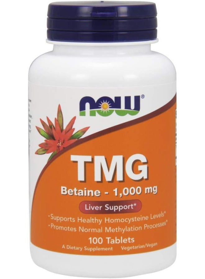 NOW Foods TMG (Trimethylglycine) 1000 - 100 Tablets - Image 1