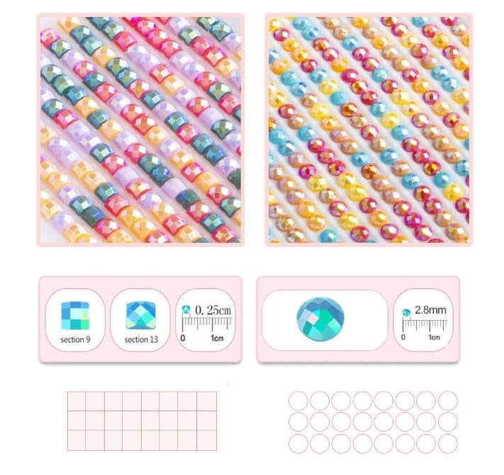 TREXEE 5D Colourful Embroidery Craft DIY 30*40 Cm, Diamond Painting by Number Kits for Adults & Kids DIY Full Drill Crystal Rhinestone Arts and Crafts, Art Diamond Painting for Wall Decor (Color 06) - Image 3