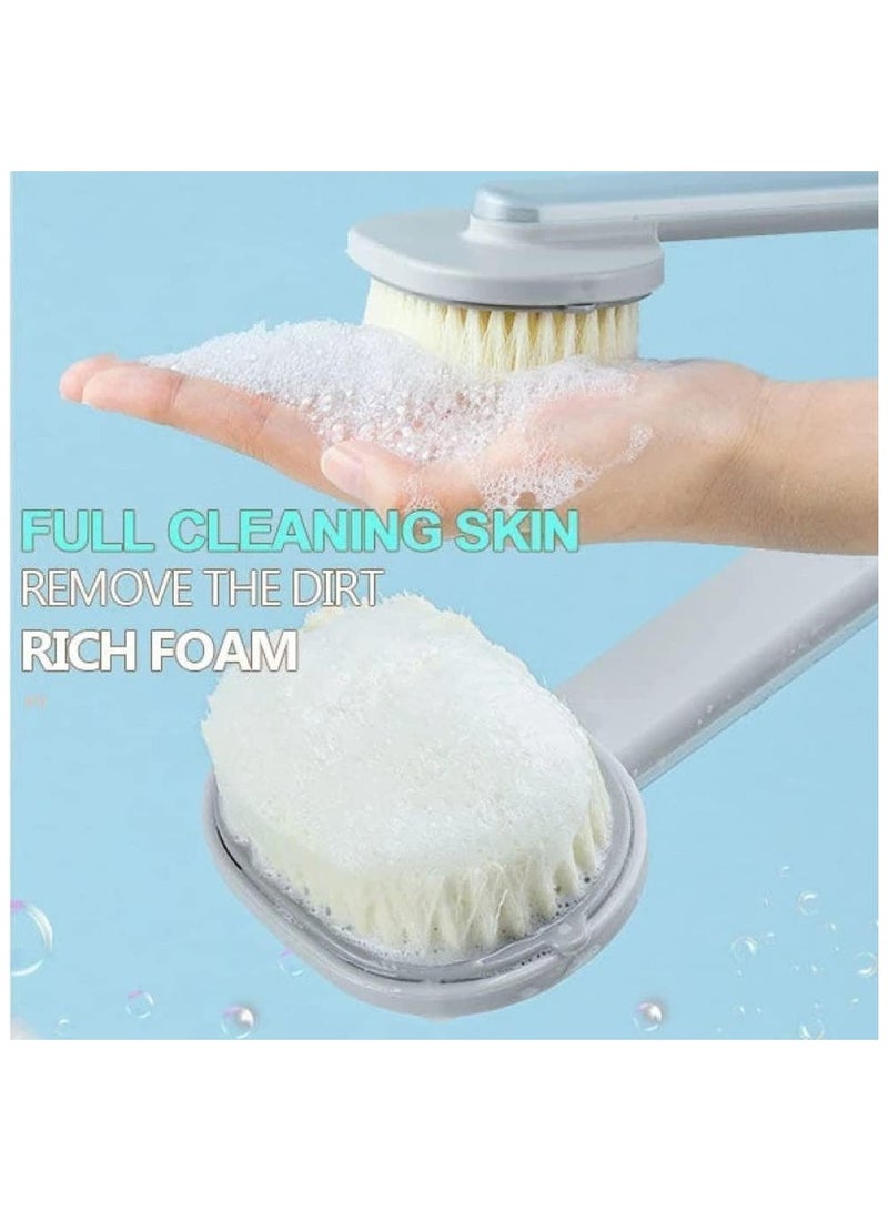 فرشاة استحمام بخزان سائل من برايم شوب (4 فرش) لتنظيف الظهر بمقبض طويل للاستحمام - شعيرات ناعمة - اداة تنظيف عميقة - Image 4