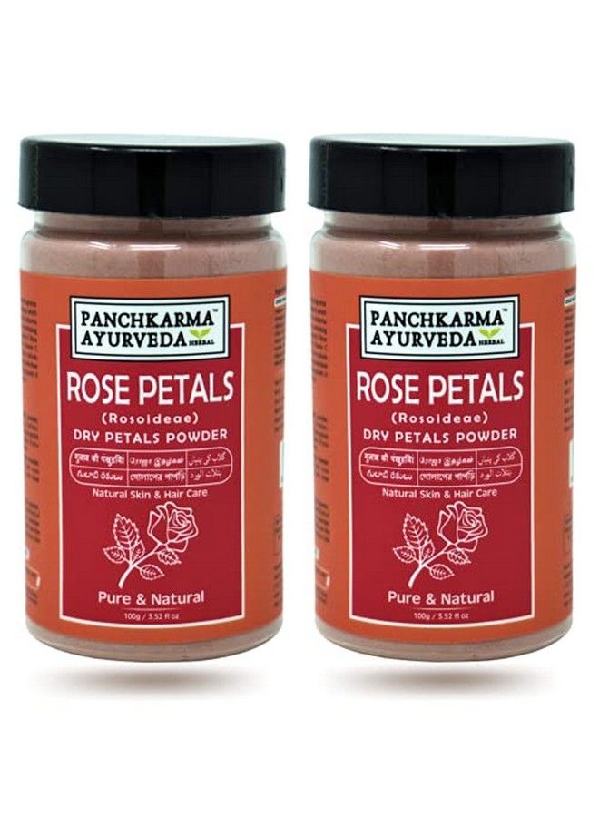 PANCHKARMA AYURVEDA Herbal & Natural Rose Petals Powder For Fairness Suntan Acnespot Face Pack & Hair Shine Antihairfall Hair Pack (Rosoideae) (200G) - Image 2