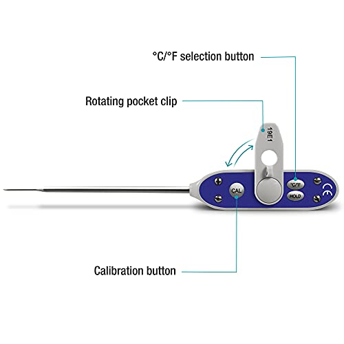 DeltaTrakessentials 11063 FlashCheck Jumbo Display Auto-Cal Needle Probe Thermometer - Image 4