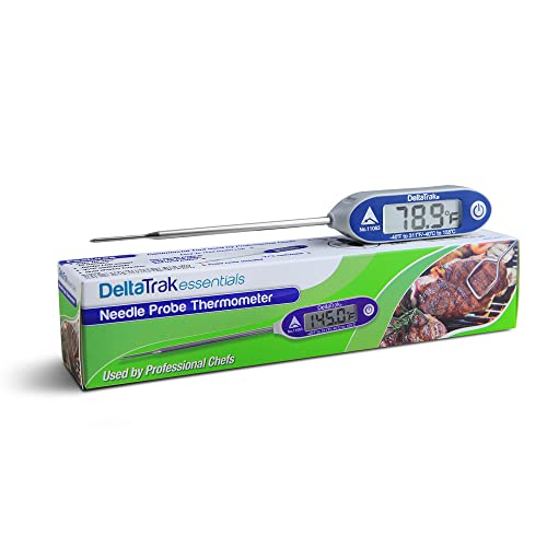 DeltaTrakessentials 11063 FlashCheck Jumbo Display Auto-Cal Needle Probe Thermometer - Image 1