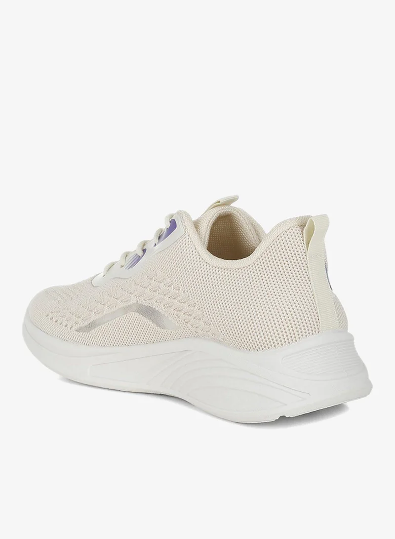 London Rag beige Contrasting Detail Lace-Up Sneakers in Beige for Women | Best Price UAE
