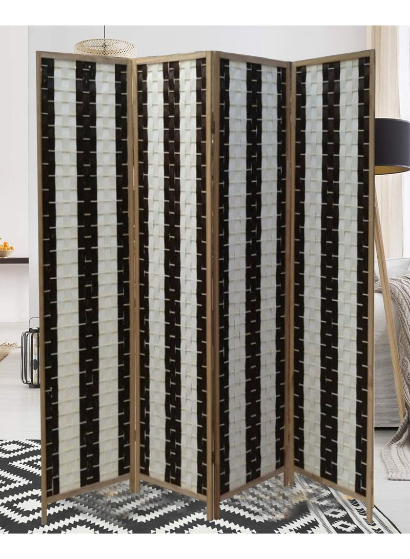 Living Room Divider 4 Panel Room Partition, Foldable Freestanding 180*180 CM - Image 2