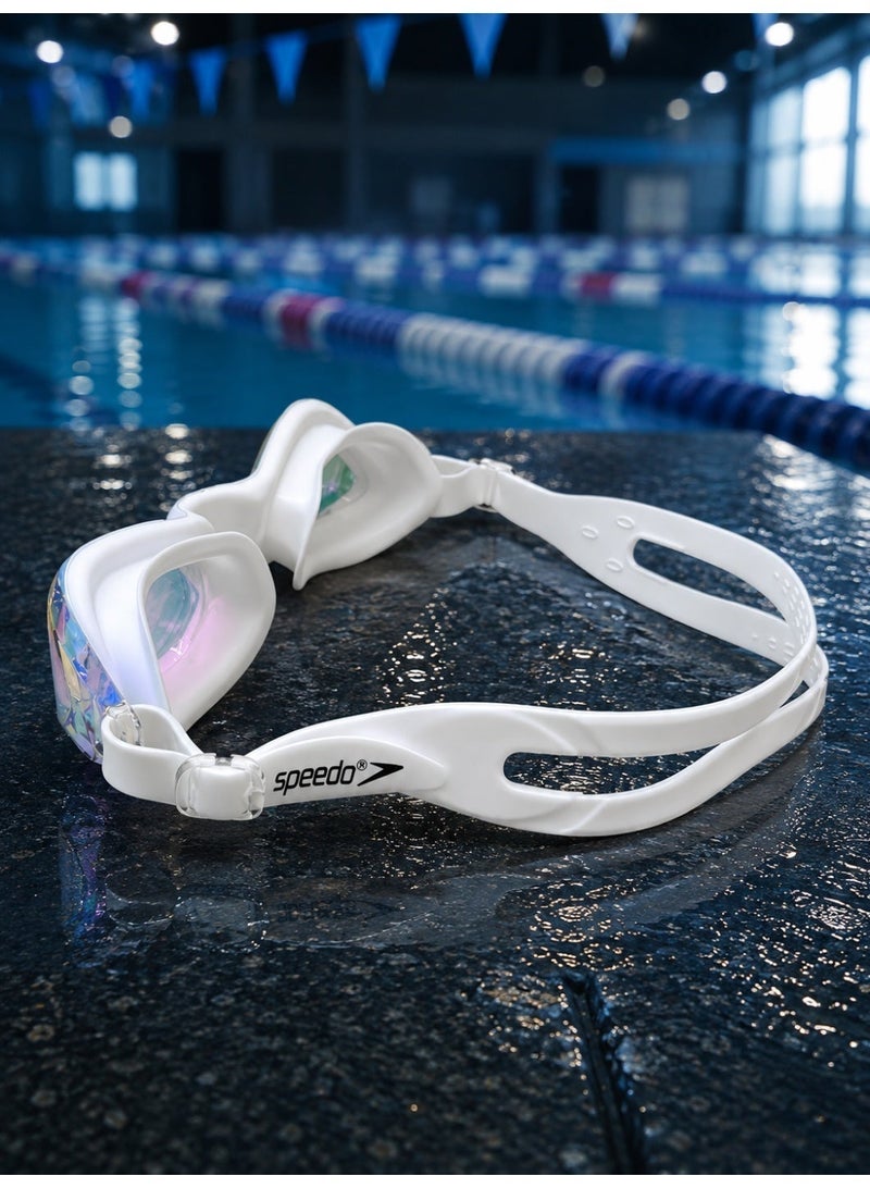 speedo Premium Mirrored Professional Swimming Goggles with Twist Lock Protective Case - Image 2
