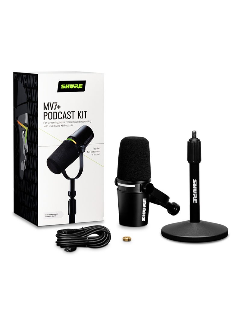 شور حزمة ميكروفون البودكاست، صوت محسّن، لوحة لمس LED، مخرجات USB-C وXLR، وضع المستوى التلقائي، مرشح البوب الرقمي، تأثيرات الصدى، البث الصوتي، البث، التسجيل - Image 1