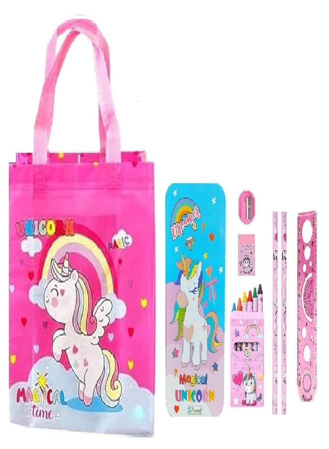 Krisus Whimsical Unicorn Stationery Gift Set for Girls – Charming Stationery Collection with Surprise Bag – Ideal for Birthday Parties, Rakhi Gifting, Navratri Favors & Special Occasions (Style 5)