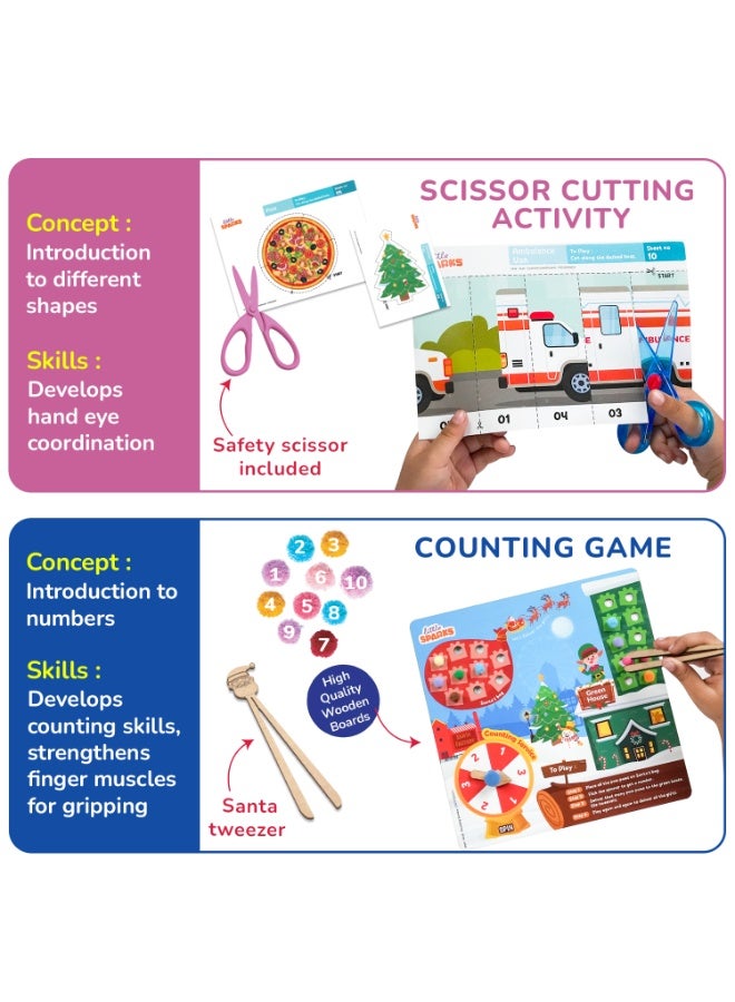 Smartivity Montessori Based Busy Box for 3,4,5 Years Old Unisex I 7in1 Preschool Learning Activity Kit for Toddlers 3-6|Birthday Gift for Kids|Educational Toy Vocabulary,Fine Motor Skill,Multicolor - Image 4