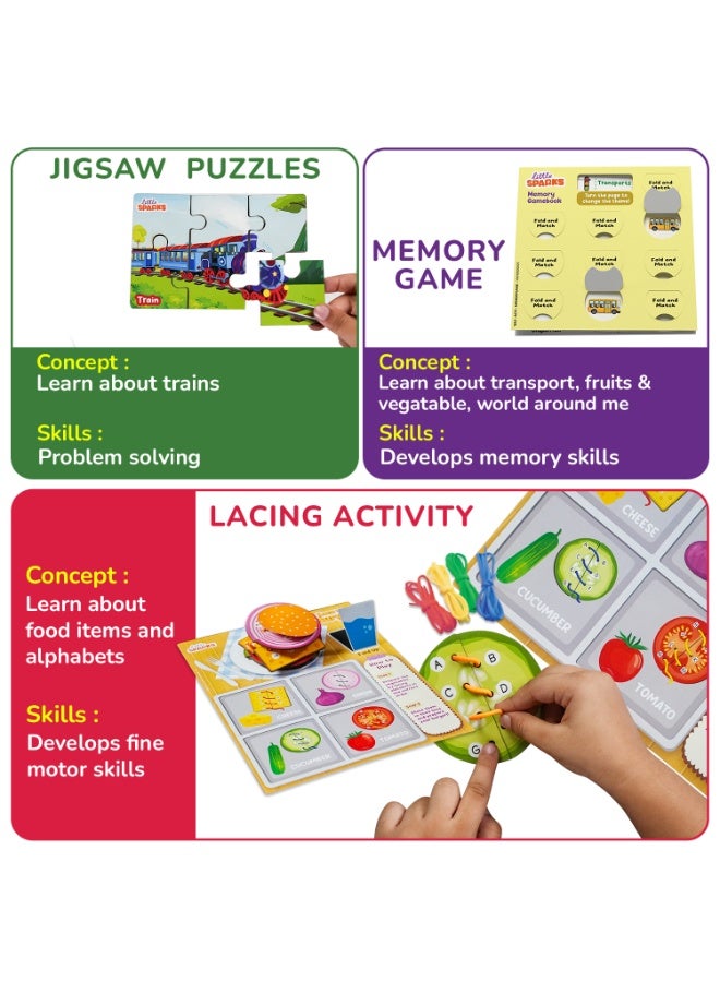 Smartivity Montessori Based Busy Box for 3,4,5 Years Old Unisex I 7in1 Preschool Learning Activity Kit for Toddlers 3-6|Birthday Gift for Kids|Educational Toy Vocabulary,Fine Motor Skill,Multicolor - Image 5