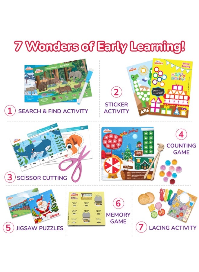 Smartivity Montessori Based Busy Box for 3,4,5 Years Old Unisex I 7in1 Preschool Learning Activity Kit for Toddlers 3-6|Birthday Gift for Kids|Educational Toy Vocabulary,Fine Motor Skill,Multicolor - Image 2