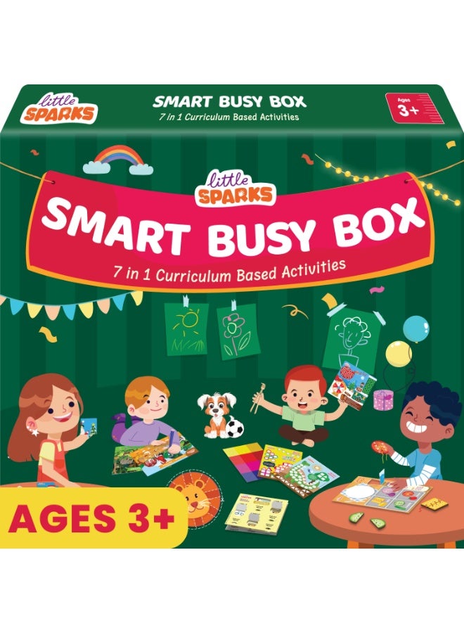 Smartivity Montessori Based Busy Box for 3,4,5 Years Old Unisex I 7in1 Preschool Learning Activity Kit for Toddlers 3-6|Birthday Gift for Kids|Educational Toy Vocabulary,Fine Motor Skill,Multicolor - Image 1