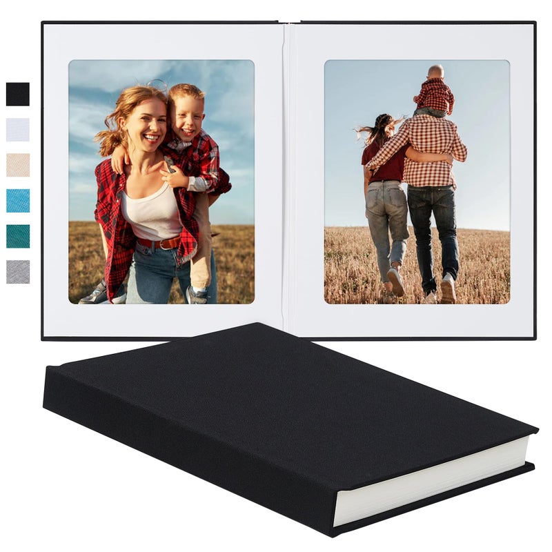Pssoss Photo Album 8x10 with Writing Space Linen Cover 8x10 Photo Album Book Holds 20 Photos Ideal for Wedding Theme-Album and Baby Photo Albums (Black 20 Pockets) - Image 1