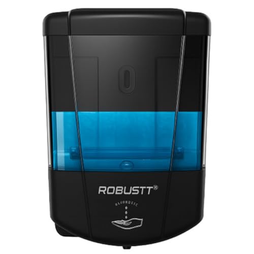 Robustt Automatic Sensor Soap Dispener 700ML | Black | Dispenser Wall Mount | Works on 4 AA Battery(Not Included) | Touchless Smart Sensor - Image 1