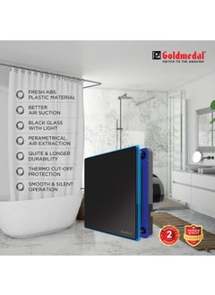 GOLD MEDAL Goldmedal Frost Prime 100 MM Exhaust Fan with Blue LED light for Kitchen Bathroom and Office with Strong Air Suction Cutout Size 100 mm Rich Black  - Image 5