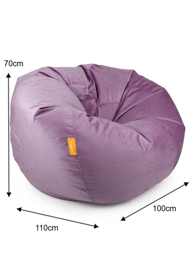 Jumbble Suede Bean Bag with Filling | Ultimate Indoor Lounging Chair for All Ages | Velvet Soft Fabric | Filled with Polystyrene Beads(XXL, Dark Pink)70 X 100 X 110cm - Image 4