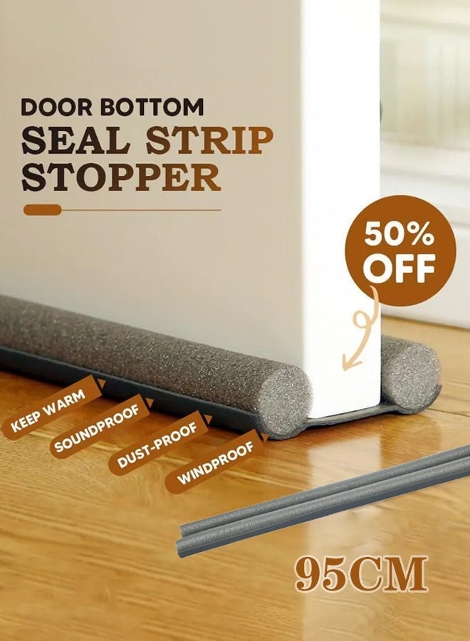 Door Draft Stopper, Under Door Stopper for Glass Door & Door Frame,Bottom Door Seal with Wider Strong,Door Sweep for Exterior & Interior Doors,Door Draft Blocker, Under Door Gap Filler, Easy Install Door Seal, Helps Reduce Drafts, Noise and Heat Loss,Under Door Seal for Interior Exterior Doors Guard Against Drafts Dust Noise - Image 1