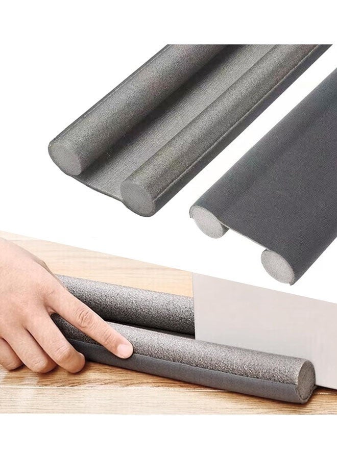 Door Draft Stopper, Under Door Stopper for Glass Door & Door Frame,Bottom Door Seal with Wider Strong,Door Sweep for Exterior & Interior Doors,Door Draft Blocker, Under Door Gap Filler, Easy Install Door Seal, Helps Reduce Drafts, Noise and Heat Loss,Under Door Seal for Interior Exterior Doors Guard Against Drafts Dust Noise - Image 2