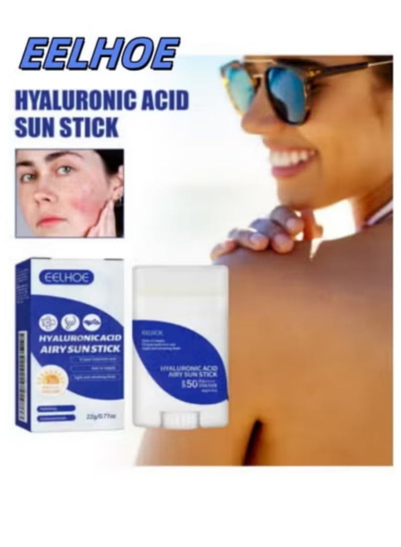 إيلهو عصا واقية من الشمس بحمض الهيالورونيك SPF 50 PA++++ واقي شمس للوجه بتركيبة خفيفة ومرطبة وملمس مائي ولمسة نهائية مطفية للحماية اليومية من الأشعة فوق البنفسجية - Image 1