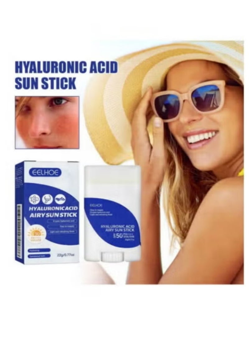 إيلهو عصا واقية من الشمس بحمض الهيالورونيك SPF 50 PA++++ واقي شمس للوجه بتركيبة خفيفة ومرطبة وملمس مائي ولمسة نهائية مطفية للحماية اليومية من الأشعة فوق البنفسجية - Image 4