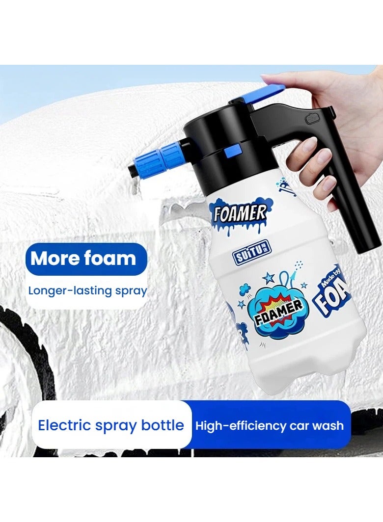 عام **مرشة مياه يدوية للحدائق المنزلية - بخاخ رغوي مزود بملصقات زينة وقابلة للشحن عبر USB** - Image 3