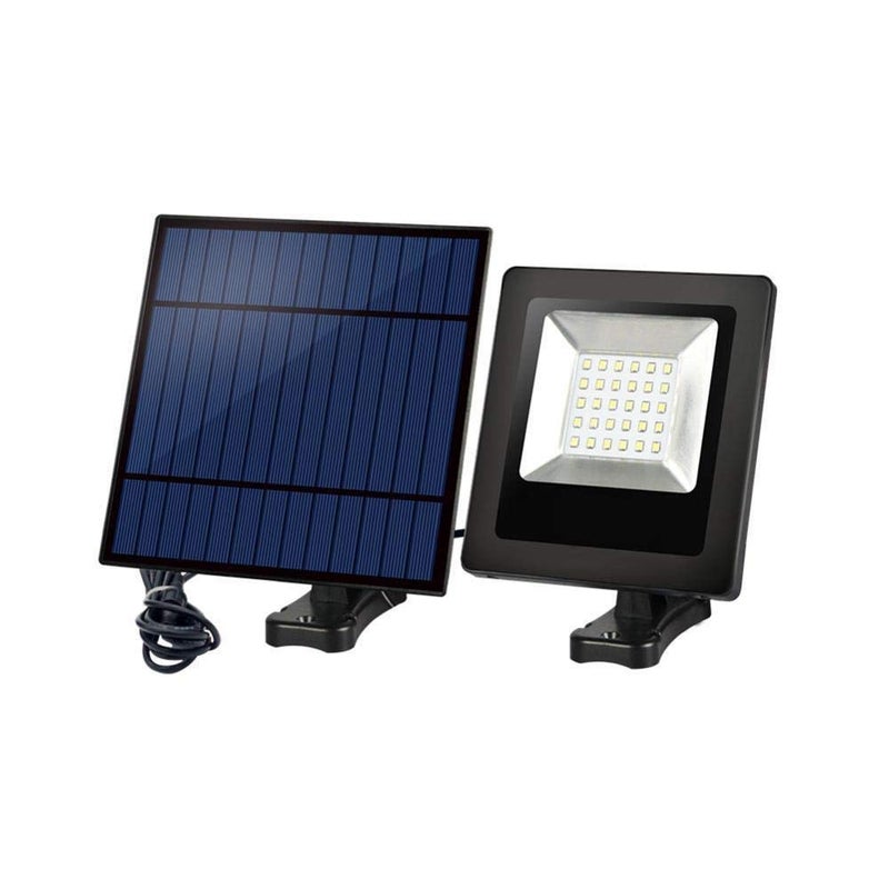Solar Garden Flood Light 30 LED Adjustable Panel Warm White 3M Cable Waterproof Security Lamp - Image 2