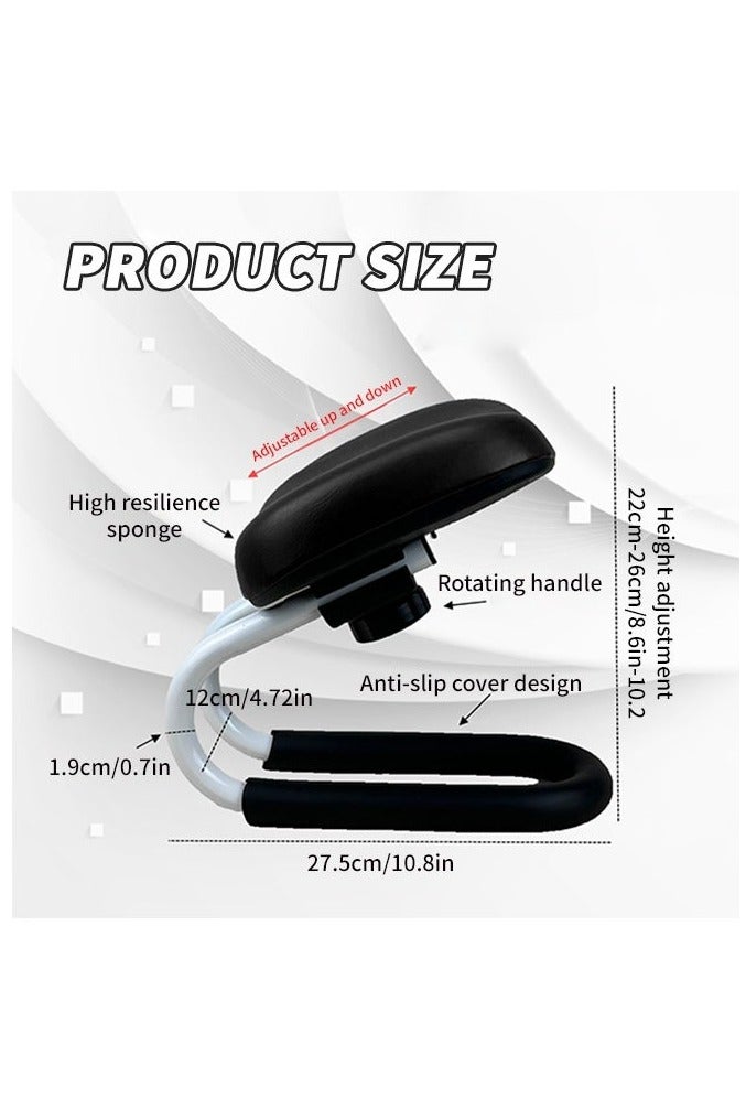Portable Prostration Chair Prayer Chair, Adjustable Height Meditation Chair, Yoga Chair Stool with Soft Cushion, Sujood Prayer Chair, Prostration Support Stool for Home Office Mosque Travel Black - Image 2