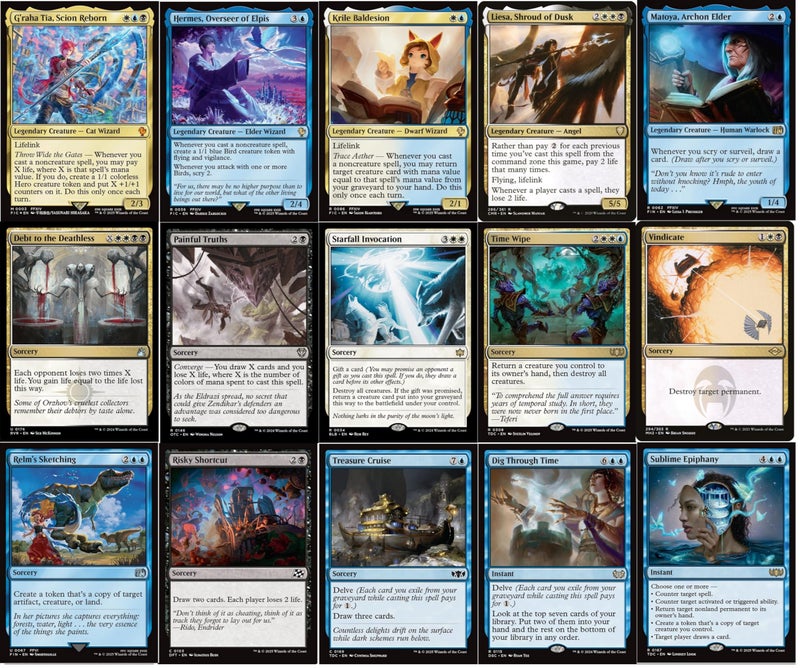 MTG Decks & More Final Fantasy Magic The Gathering Commander Deck - Y'shtola Drain - Esper Blue Black White - EDH cEDH - 100 Card - Custom MTG Deck - Very Strong! - Image 3